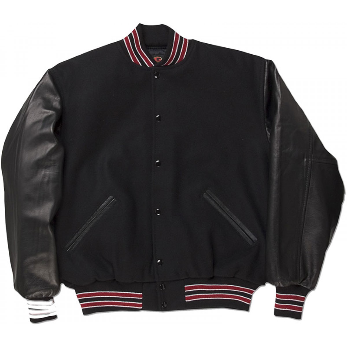 Black And Red Letterman Jacket