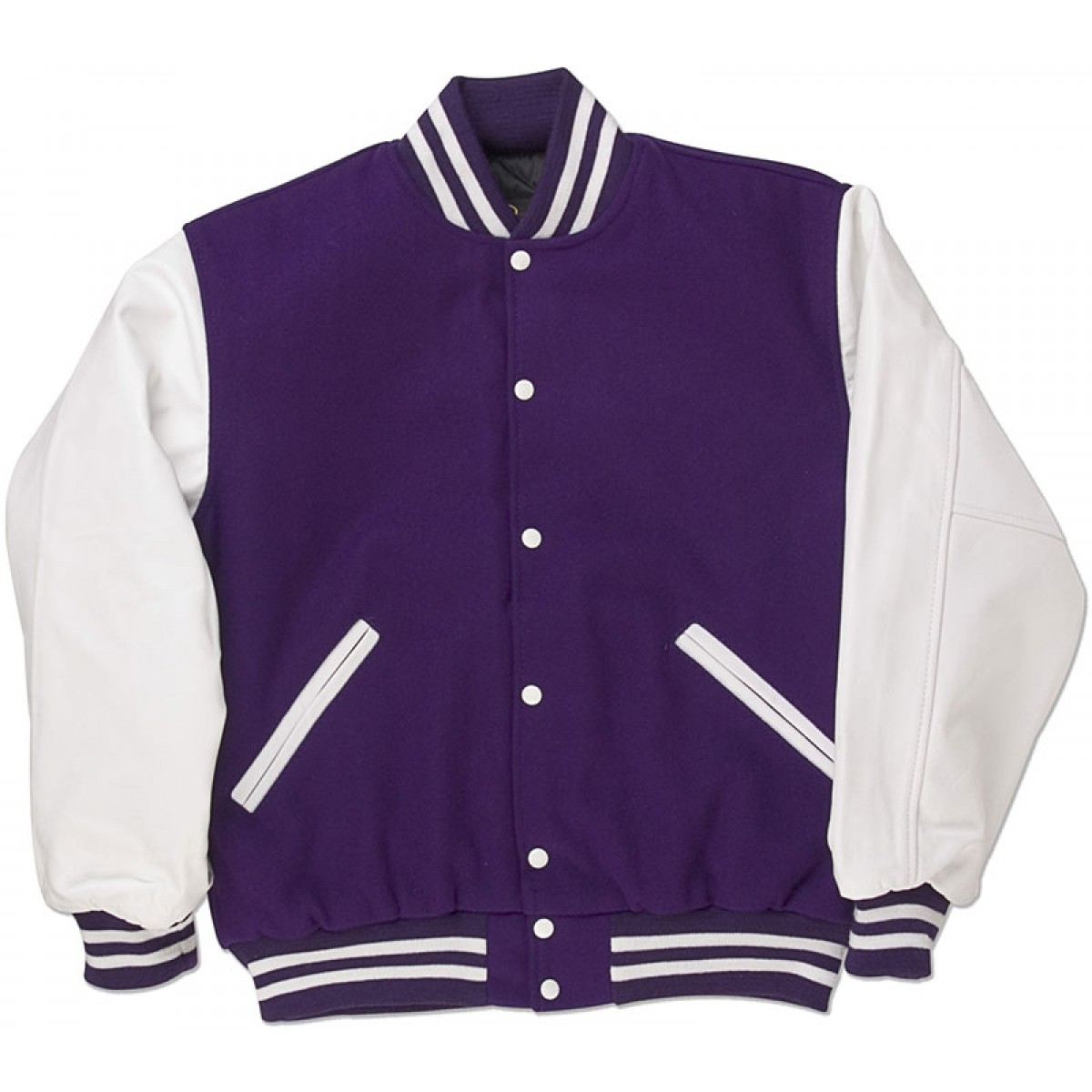 Purple & White Standard Letterman Jacket - Standard Jackets - Letterman ...