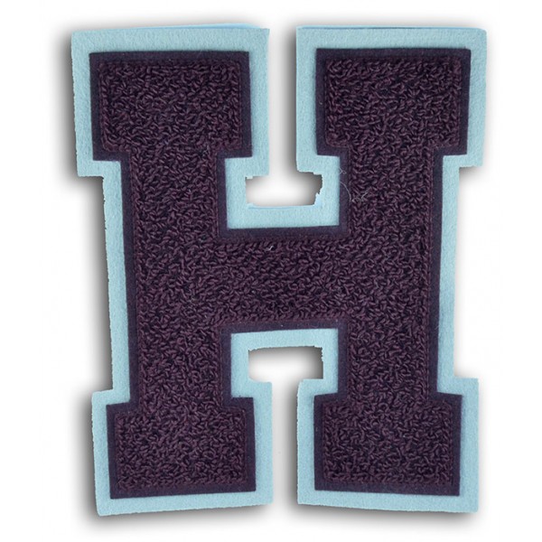 6" inch Tall Blue on White Thick Block Letterman's Letter B Felt Patch